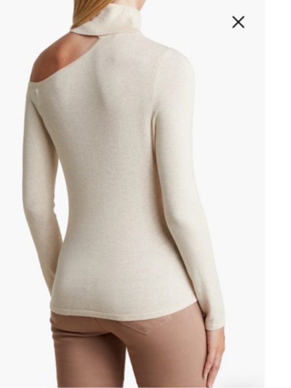 L’AGENCE Beige Nicky Cut Out Sweater Size Small - Picture 2 of 3